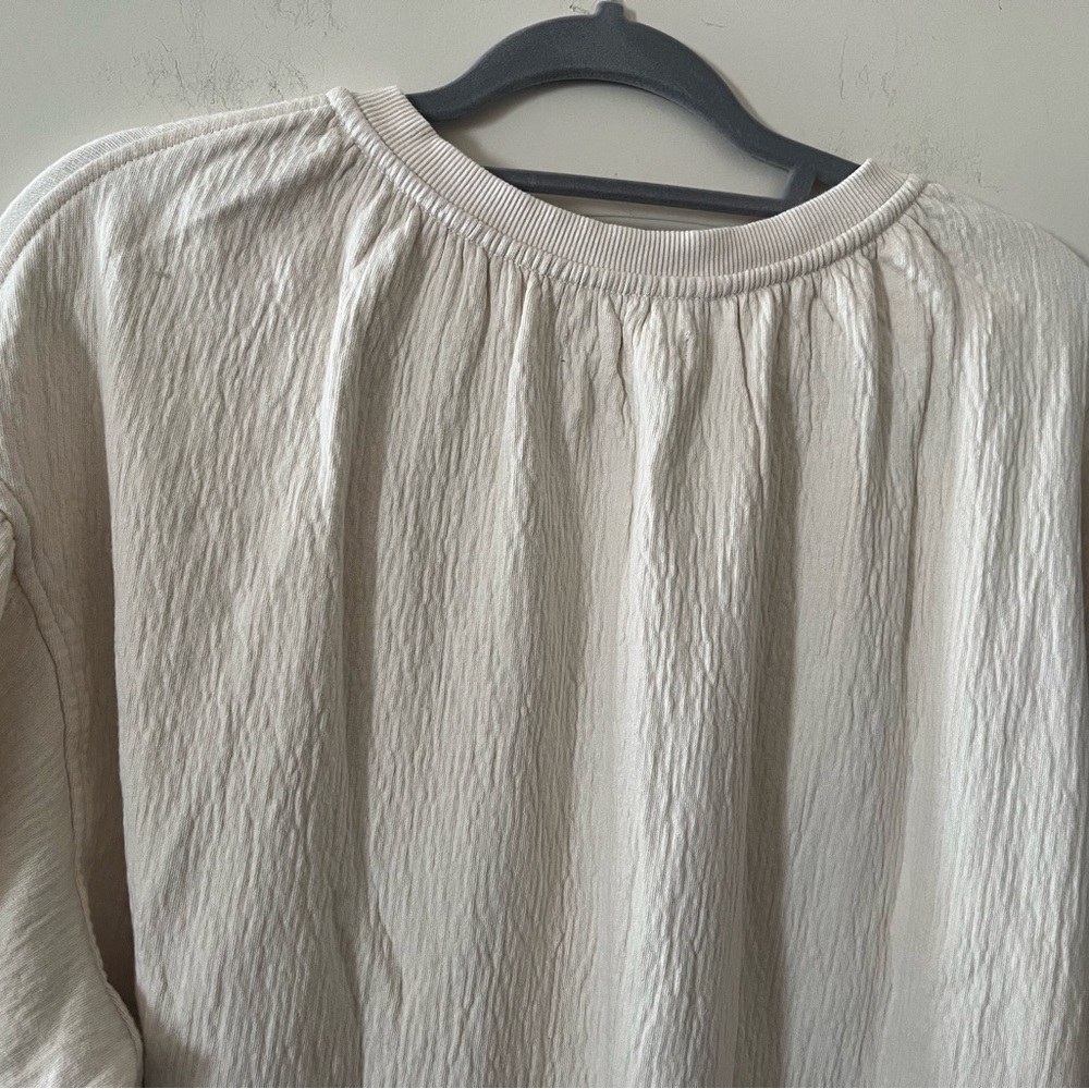 Aerie Cream Pullover Oversized Top Women’s Size Small - Picture 10 of 13